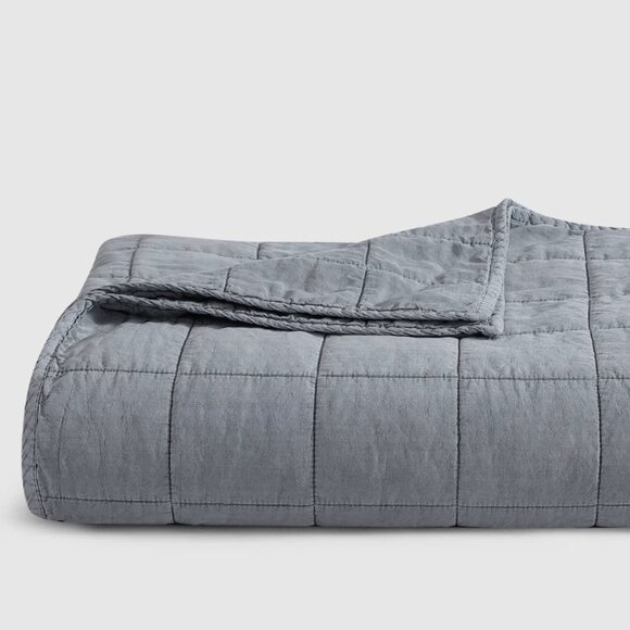 Sunday Citizen Stonewashed Lyocell Quilt Queen Color Coal - Picture 2 of 6